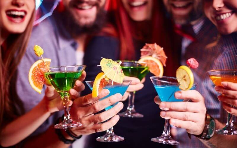 People celebrating cocktail hour