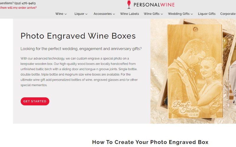 Personal Wine Photo Engraved Wine Boxes