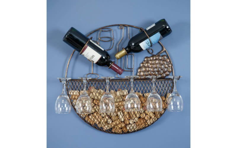 Picnic Plus Hanging Wine, Glass & Cork Storage 