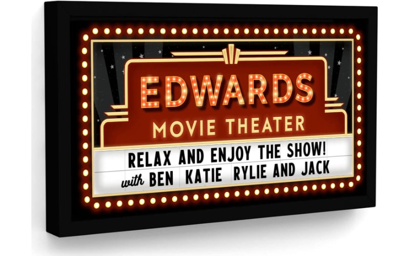 Pretty Perfect Studio Custom Home Theater Sign