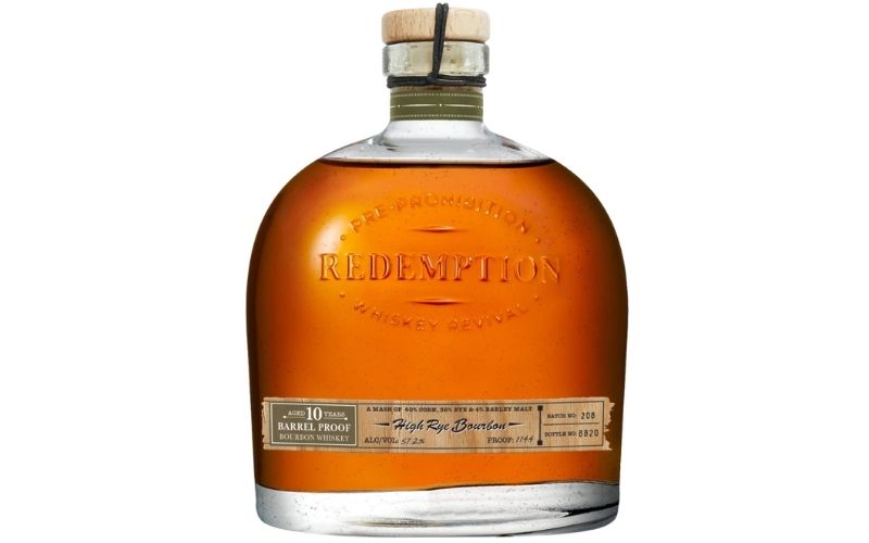 Redemption Barrel Proof High Rye Bourbon 10 Years Old