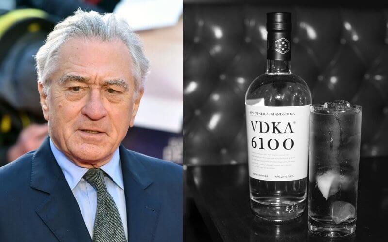 Robert De Niro and a bottle of VDKA 6100 - Image by Britannica