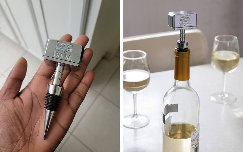 SCS Direct Thor Mjolnir Hammer Wine Bottle Stopper