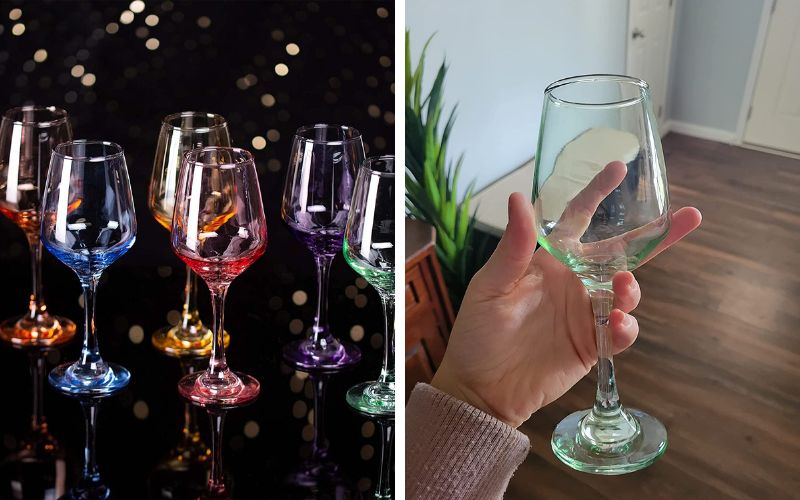 SUNNOW Multi-Colored Wine Glasses