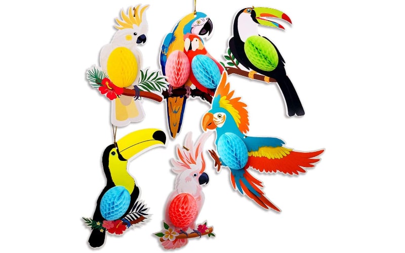 Season Stars SSDecor Colorful Birds Hanging Decorations