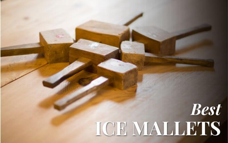 Several Ice Mallets on a table