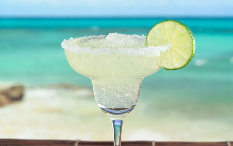 Shaved ice margarita by the beach
