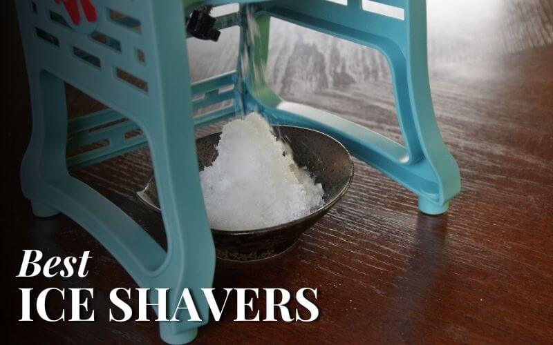 Shaving ice into a bowl