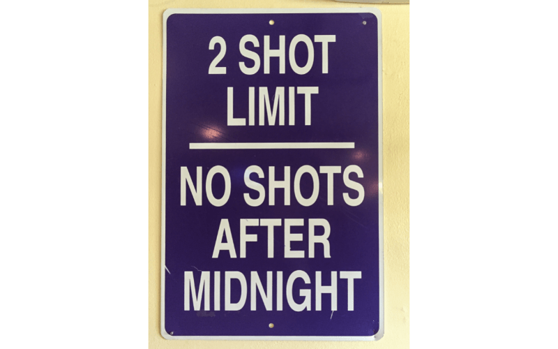 Shot limit rule sign