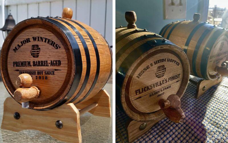 Sofia’s Findings Personalized Engraved American Premium Oak Aging Barrel