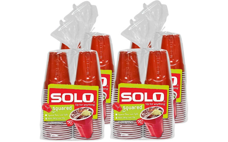 Solo Red Squared Party Cups