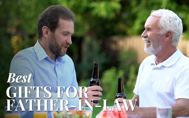 Son-in-law drinking beer with father-in-law