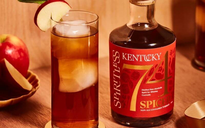 Spiritless Kentucky 74 SPICED with a highball drink