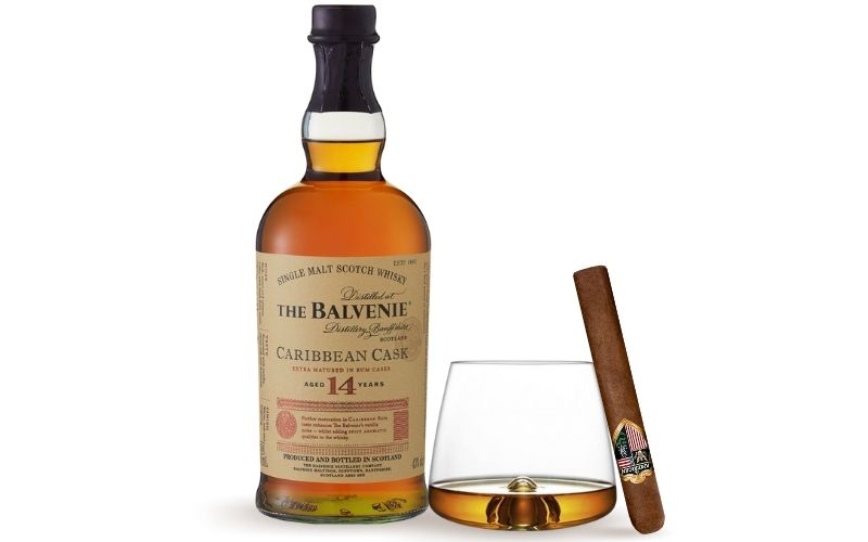 The Balvenie Caribbean Cask Single Malt Scotch Whisky & Jc Newman The American
