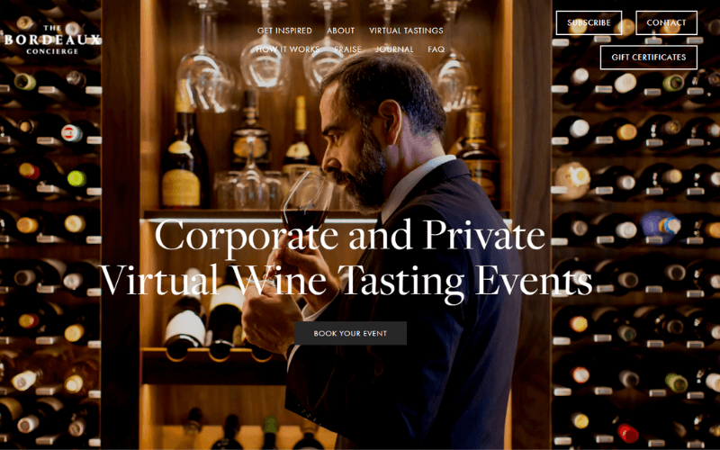 The Bordeaux Concierge website