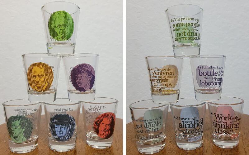The Unemployed Philosophers Guild Great Drinkers Shot Glasses