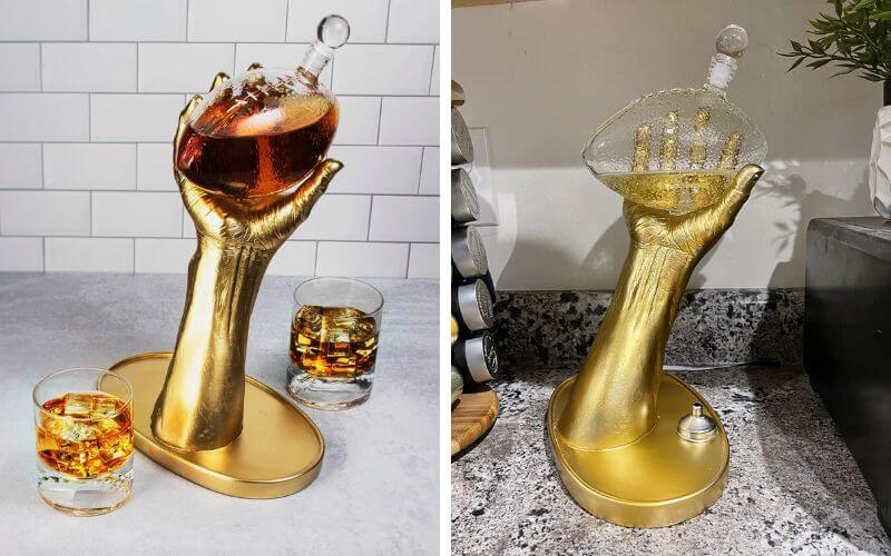 The Wine Savant Football Decanter with Whiskey Glasses