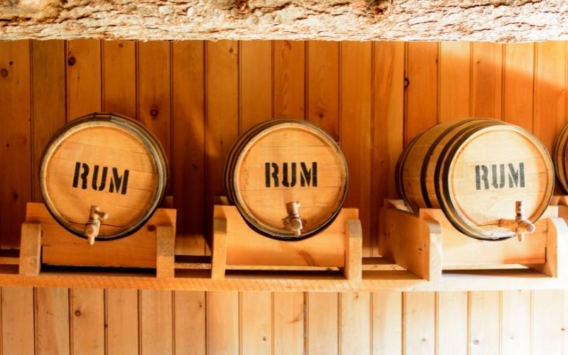 Three barrels of rum