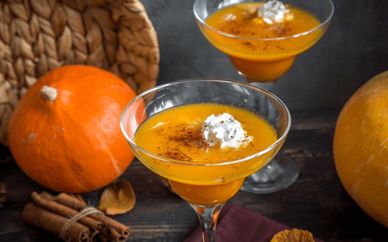Two glasses of Pumpkin Spice Margarita