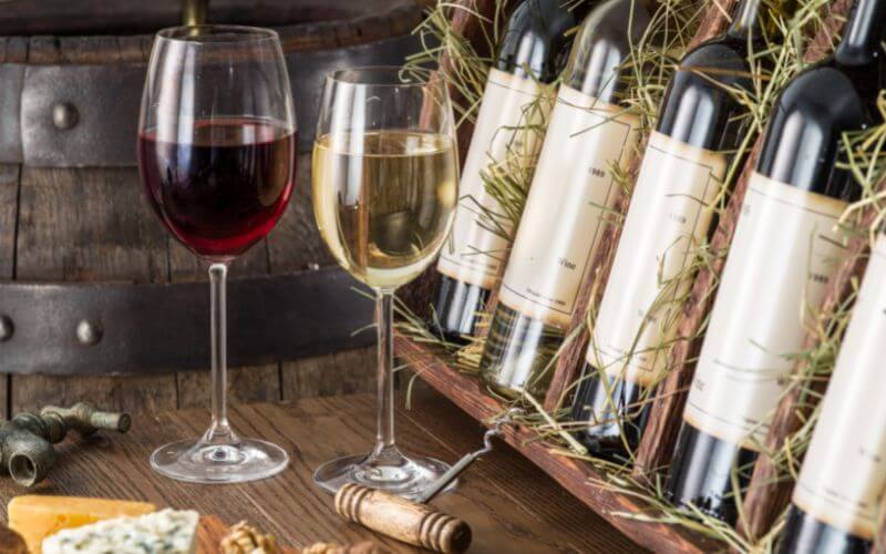 Unicorn wines in wine glasses