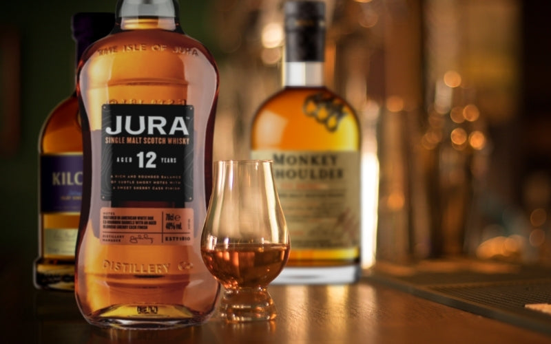 whiskey brands and glencairn glass