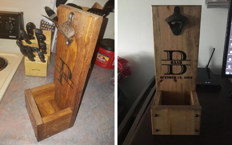 Veteran Crafted Bottle Opener with Dropbox Cap Catcher