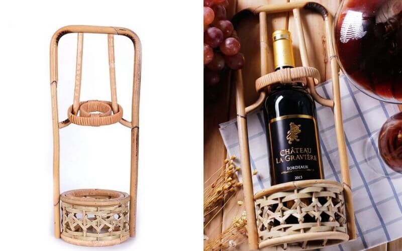 Viking Company Hand-Made Bamboo Wine Rack