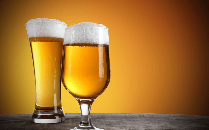 Two beer glasses