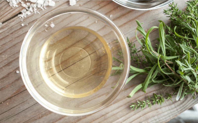 White wine vinegar in a bowl
