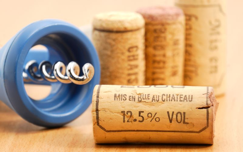 Wine Corks with Alcoholic Content print