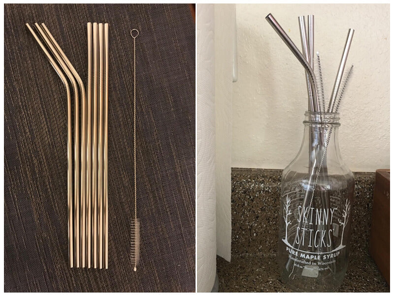YIHONG Set of 8 Reusable Stainless Steel Metal Straws review