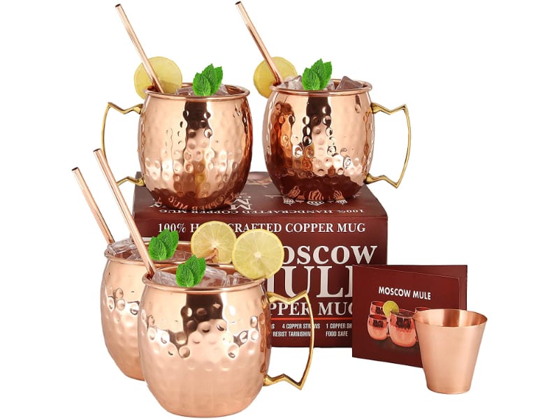 A29 Moscow Mule Solid Pure Copper Unlined Mug with gift box
