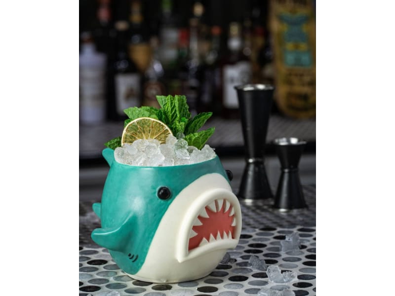 A glass of Shark Mai Tai