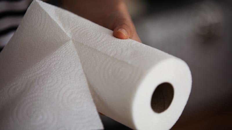 A roll of paper towel