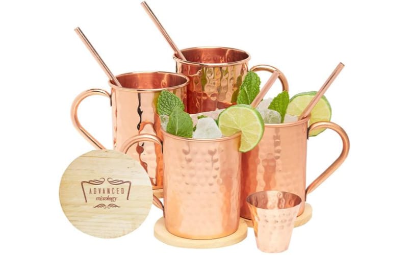 Classic Copper Mugs Set by Advanced Mixology