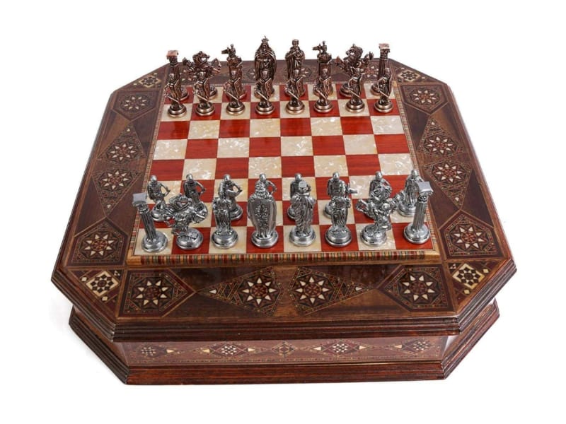 Antique Medieval British Army Handmade Chess Set
