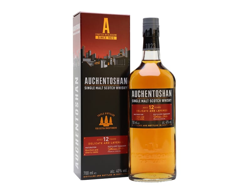 A bottle Auchentoshan with box