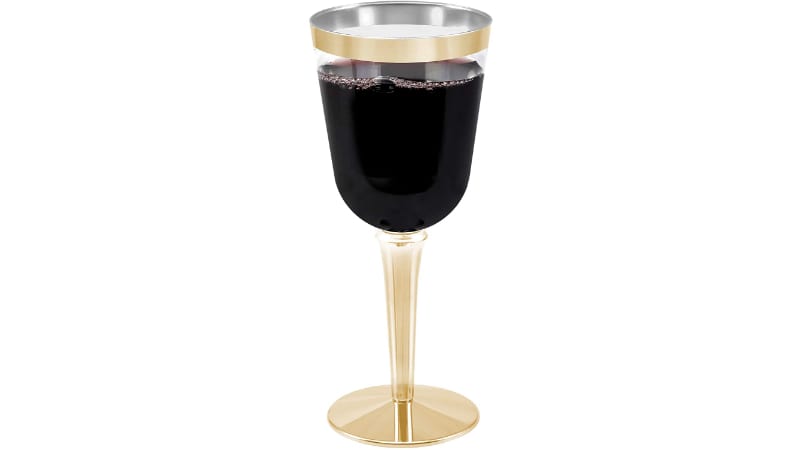 BloominGoods With Gold Rim Wine Glass