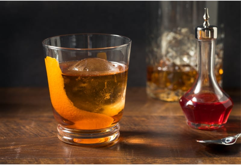 Boozy Refreshing Rye Whiskey Vieux Carre Cocktail