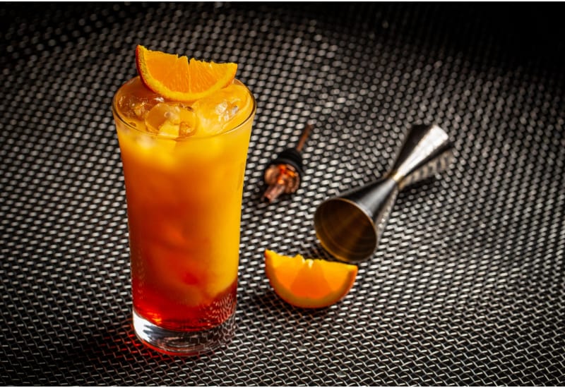 Classic italian aperol orange cocktail