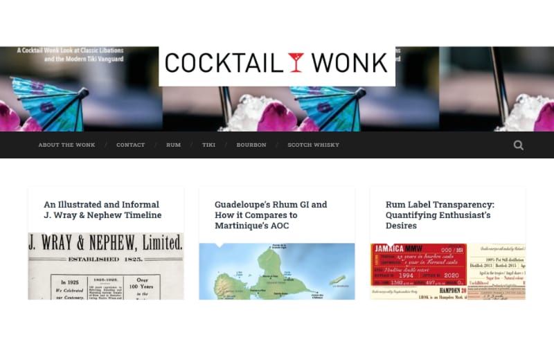 Cocktail Wonk website