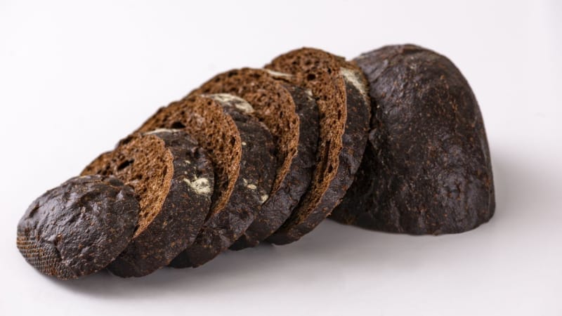 dark rye bread sliced