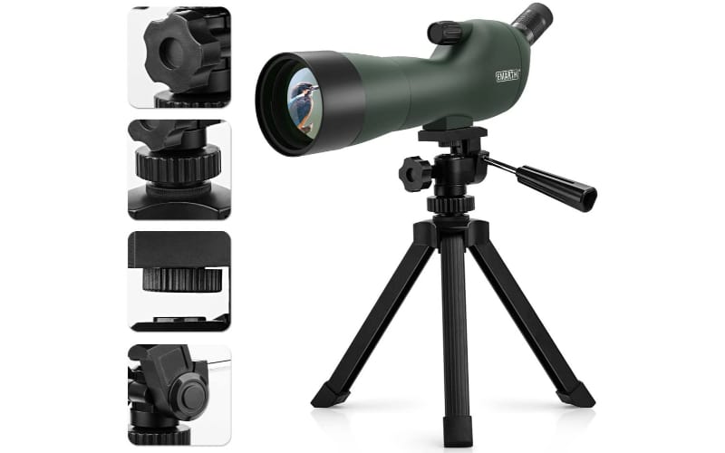 Emarth 45 Degree Angled Spotting Scope with Accessories