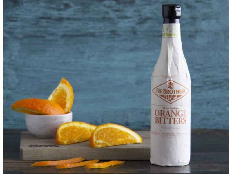 Fee Brothers Orange Bitters with real Orange slices