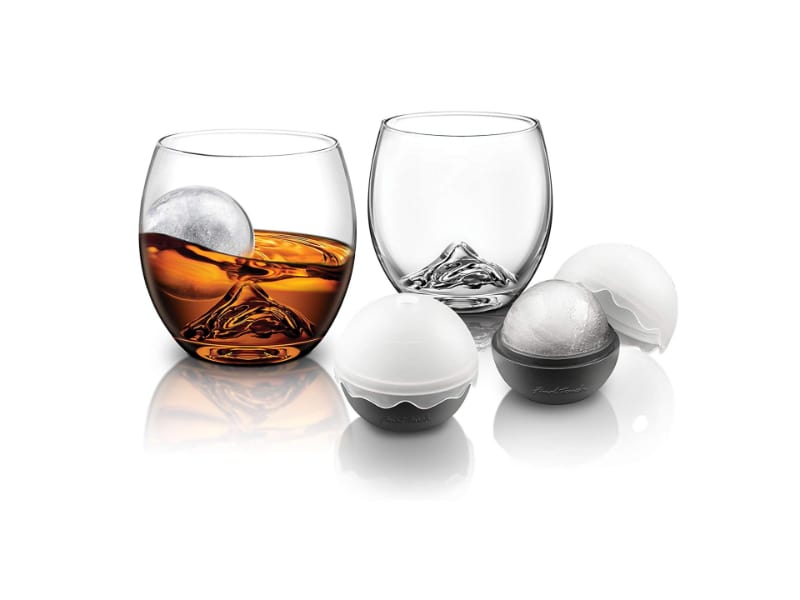 Final Touches Rocks Glass with Ice Ball Set of Two - Nosing Glass