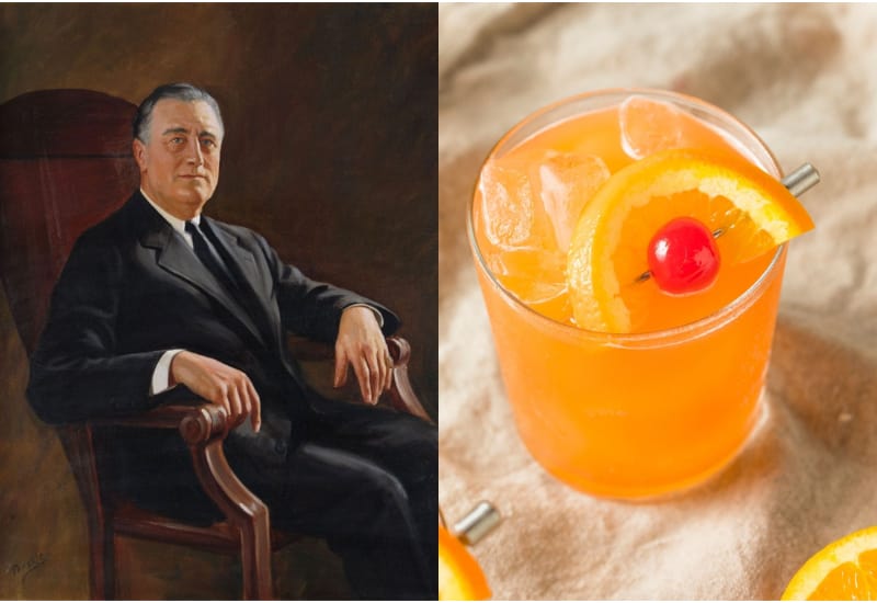 Franklin Roosevelt and  Bermuda Rum Swizzle