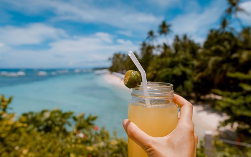 Frozen Peach Bellini Mocktail