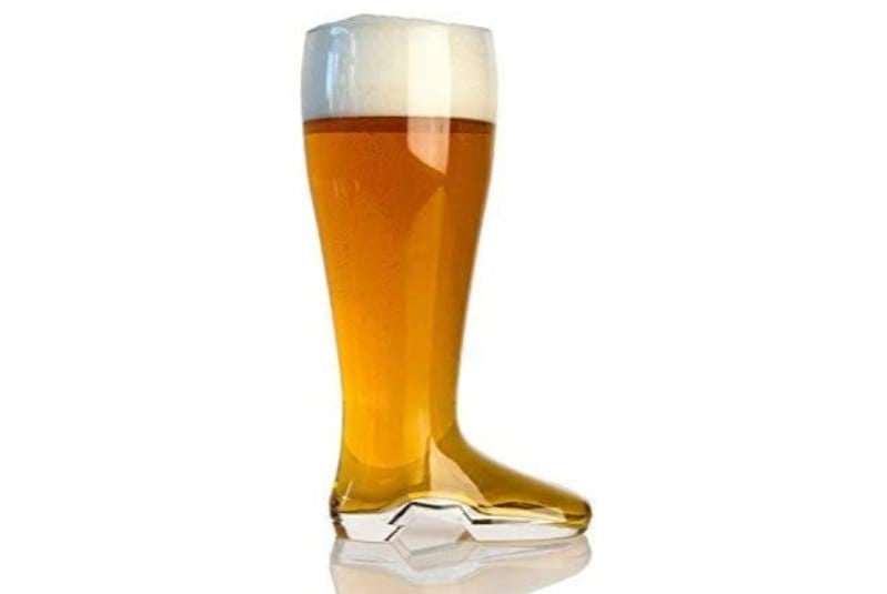 Glass Beer Boot with beer