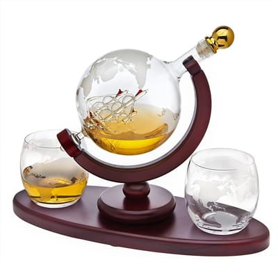 Godinger Whiskey Decanter Globe Set