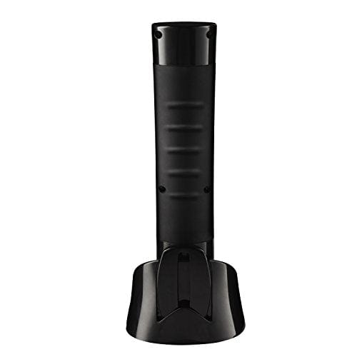 Hamilton Beach 76610 Cordless Electric Wine Bottle Opener with Battery Charger, Foil Cutter and Comfortable Grip, Portable, Black